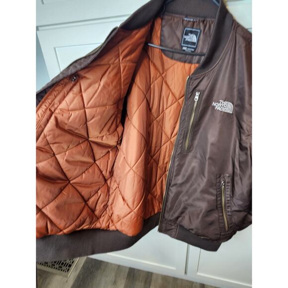 The North Face Bomber Jacket Brown Orange Liner Men's XL Zippers Outdoor Hunting - Picture 6 of 12